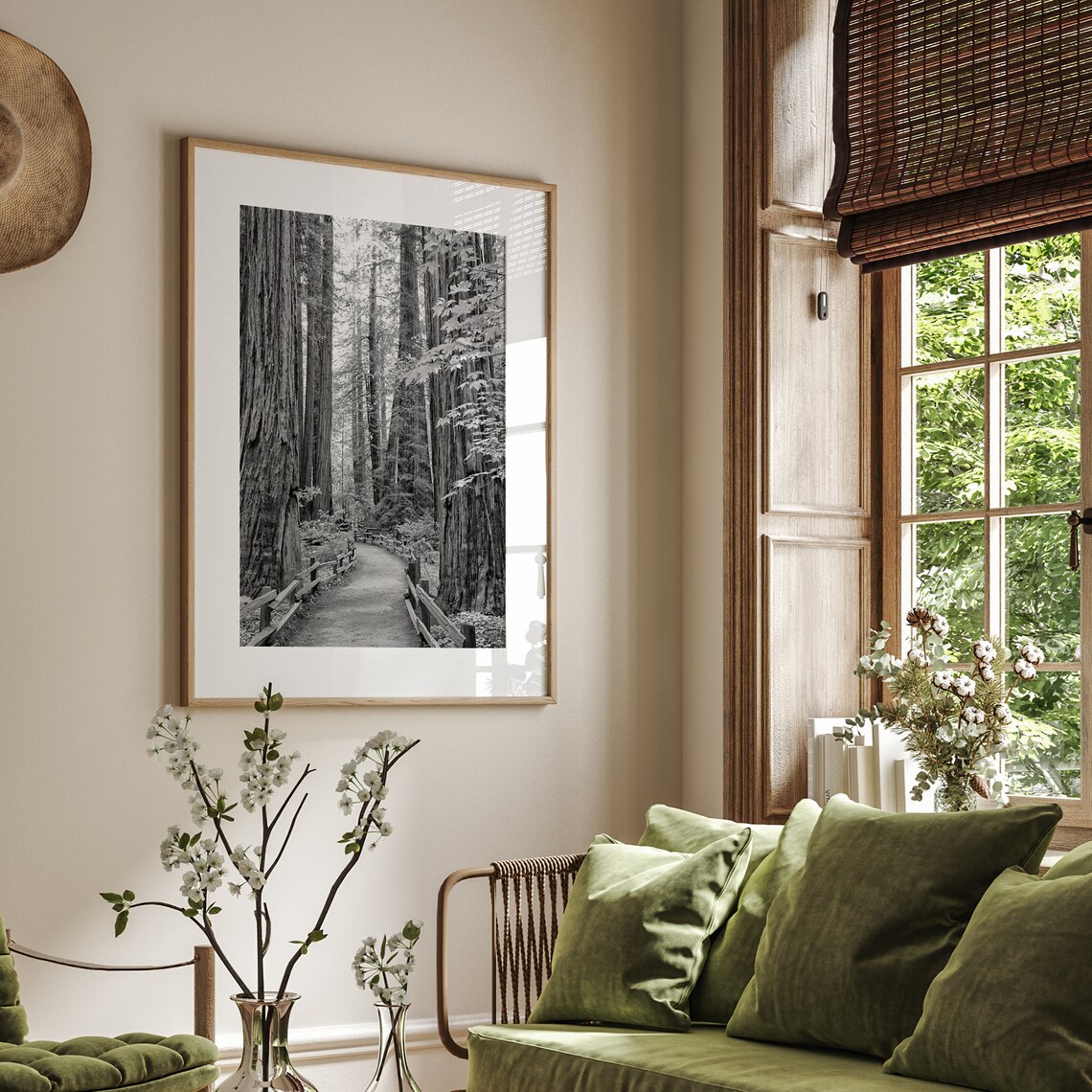 Redwood Forest Black & White Photography Art Print - Image 2