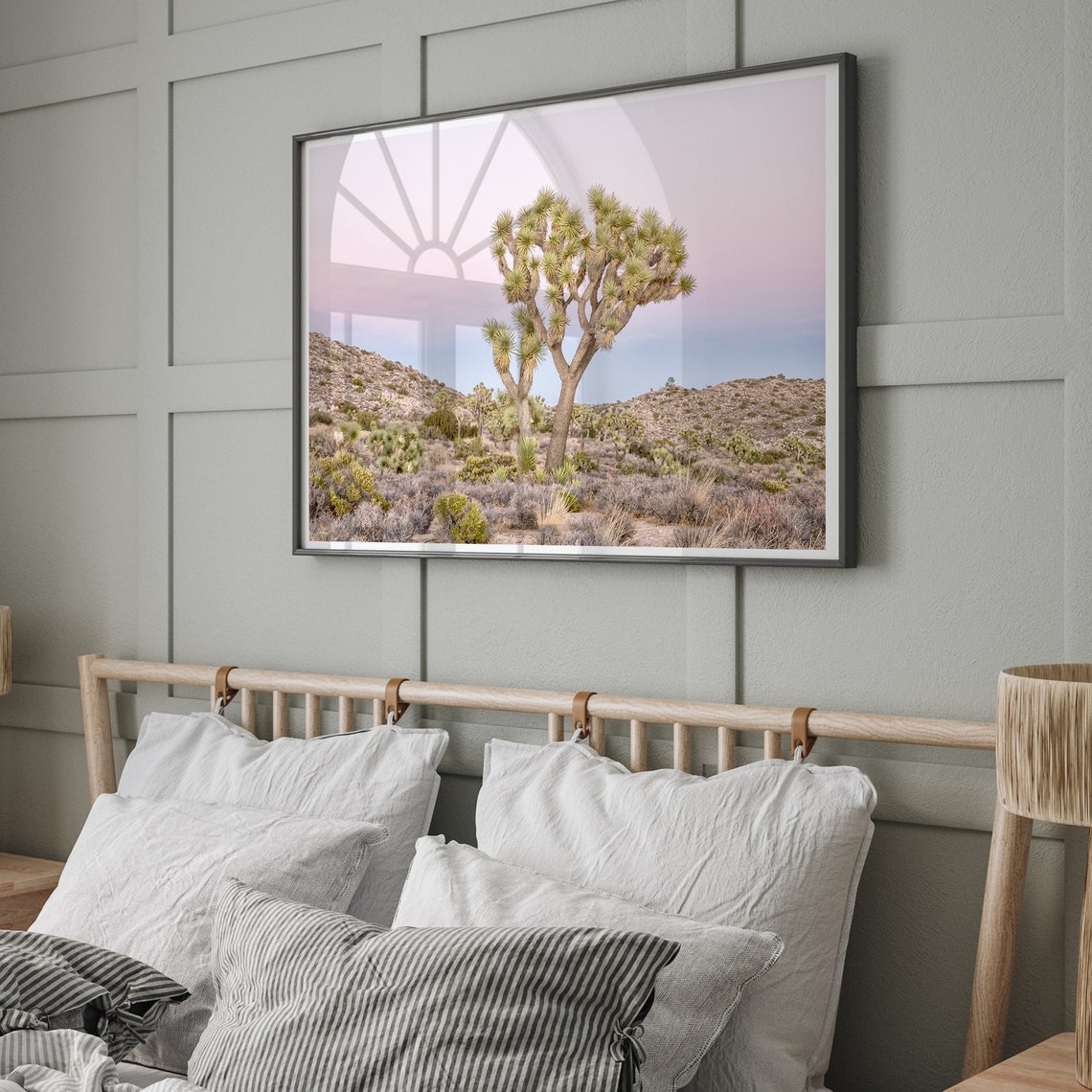 Joshua Tree National Park Pink Sunset Sky Lone Desert Tree Poster - Image 4