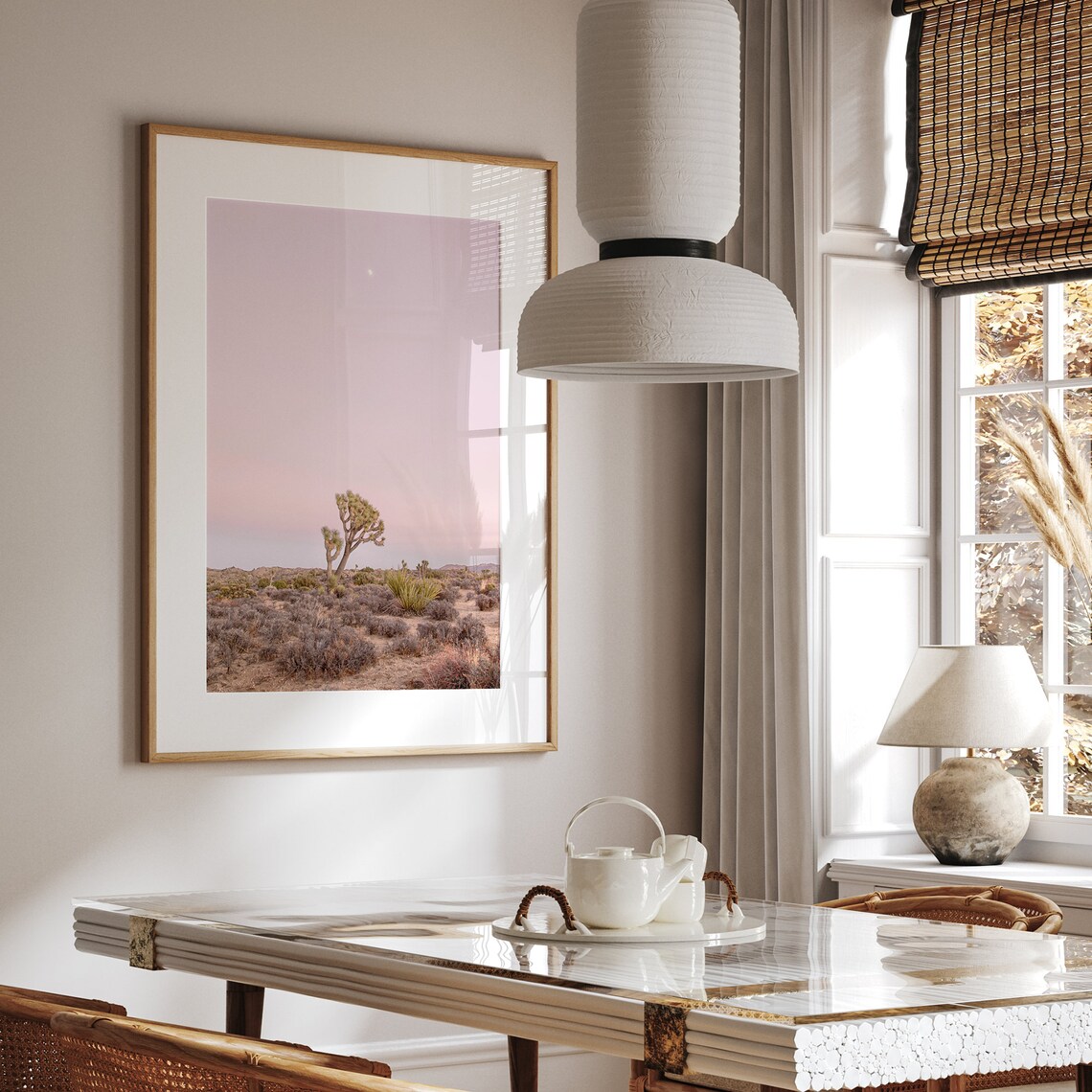 Joshua Tree Pink Sunset Travel Poster, California - Image 3