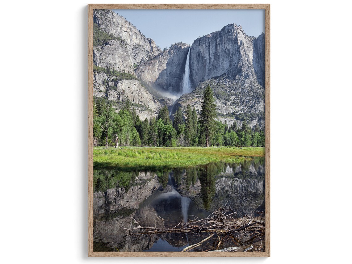 Yosemite Falls California Nature Landscape Art Print - Image 2