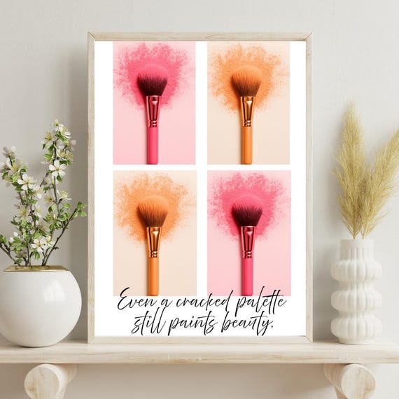 Professional Beauty Salon Poster Luxury Studio Decor Makeup Wall Art Artist Industry Artmakeup Brushes Print