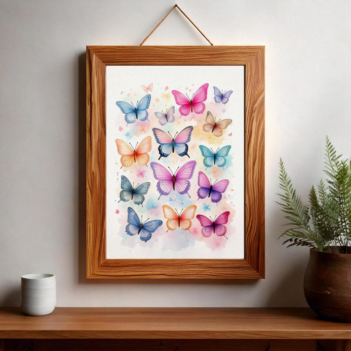 Butterfly Print Pastel Butterfly Whimsical Art Colorful Butterfly Art Boho Butterfly Decor Butterfly Wall Art Nursery Art 99 - Image 2