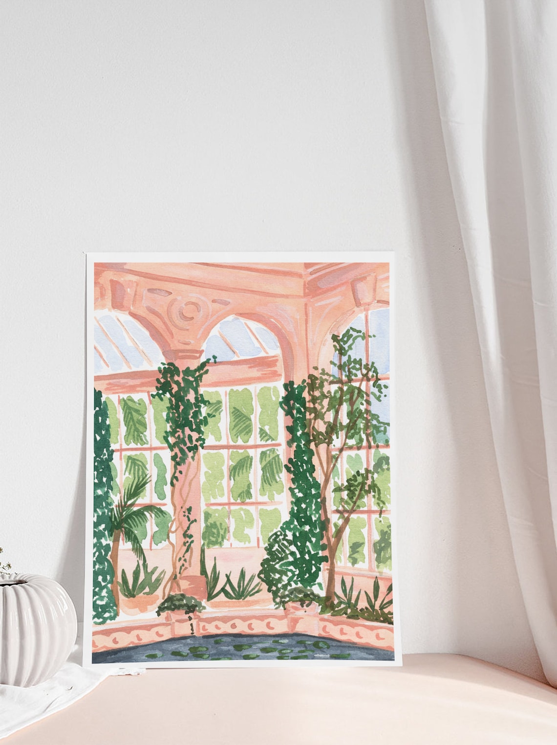 Peaceful Botanical Garden Art Print, Sabina Fenn - Image 3