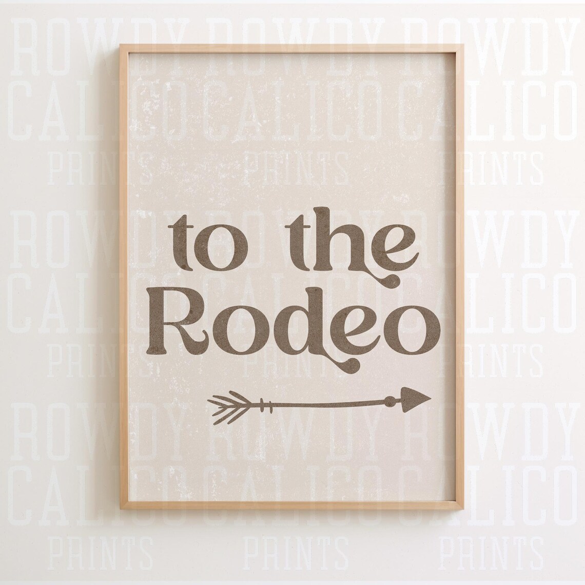 To The Rodeo Western Typography Arrow Minimalist Quote Poster - Image 2