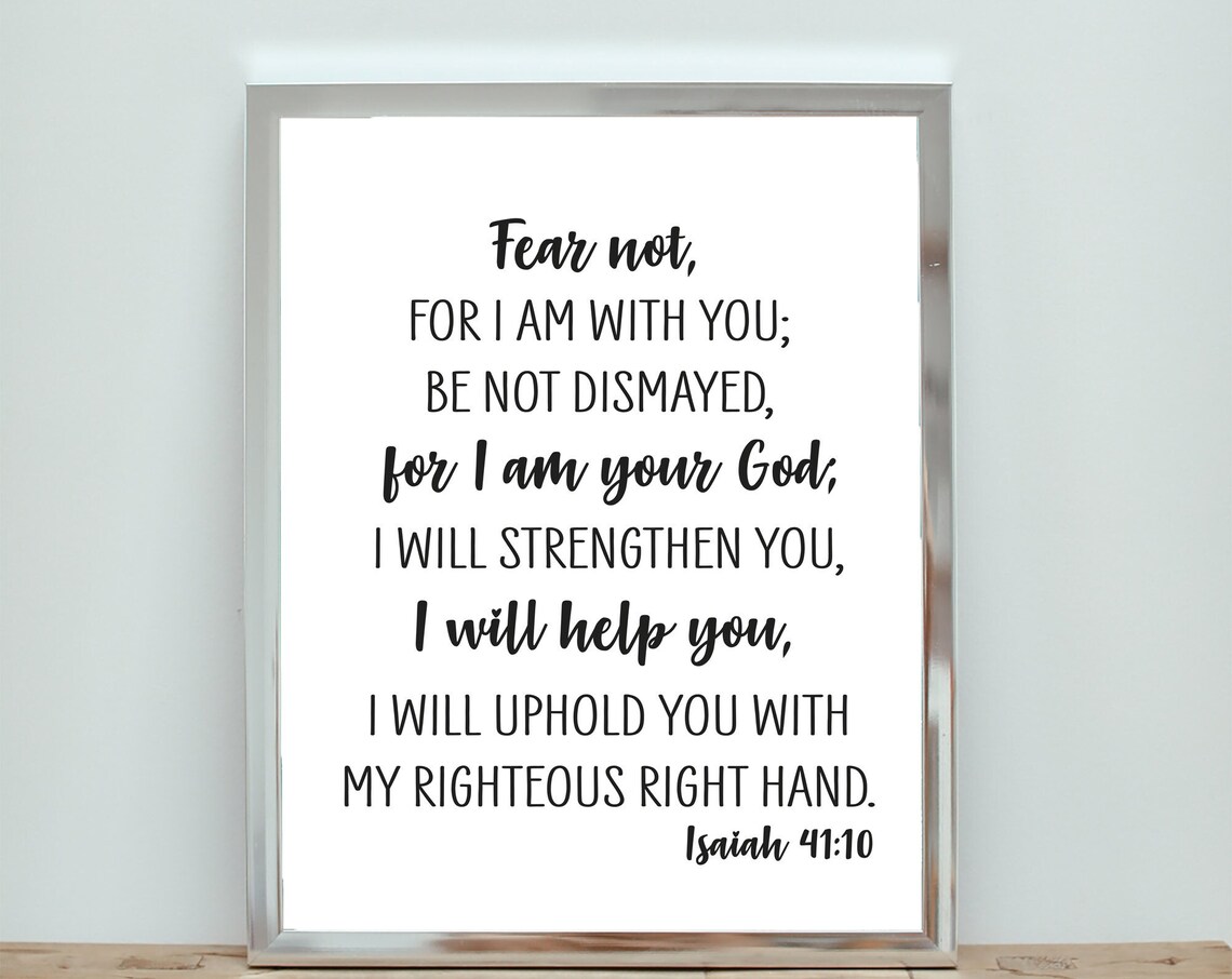 Isaiah 41:10 Bible Verse, Inspirational Quote - Image 4