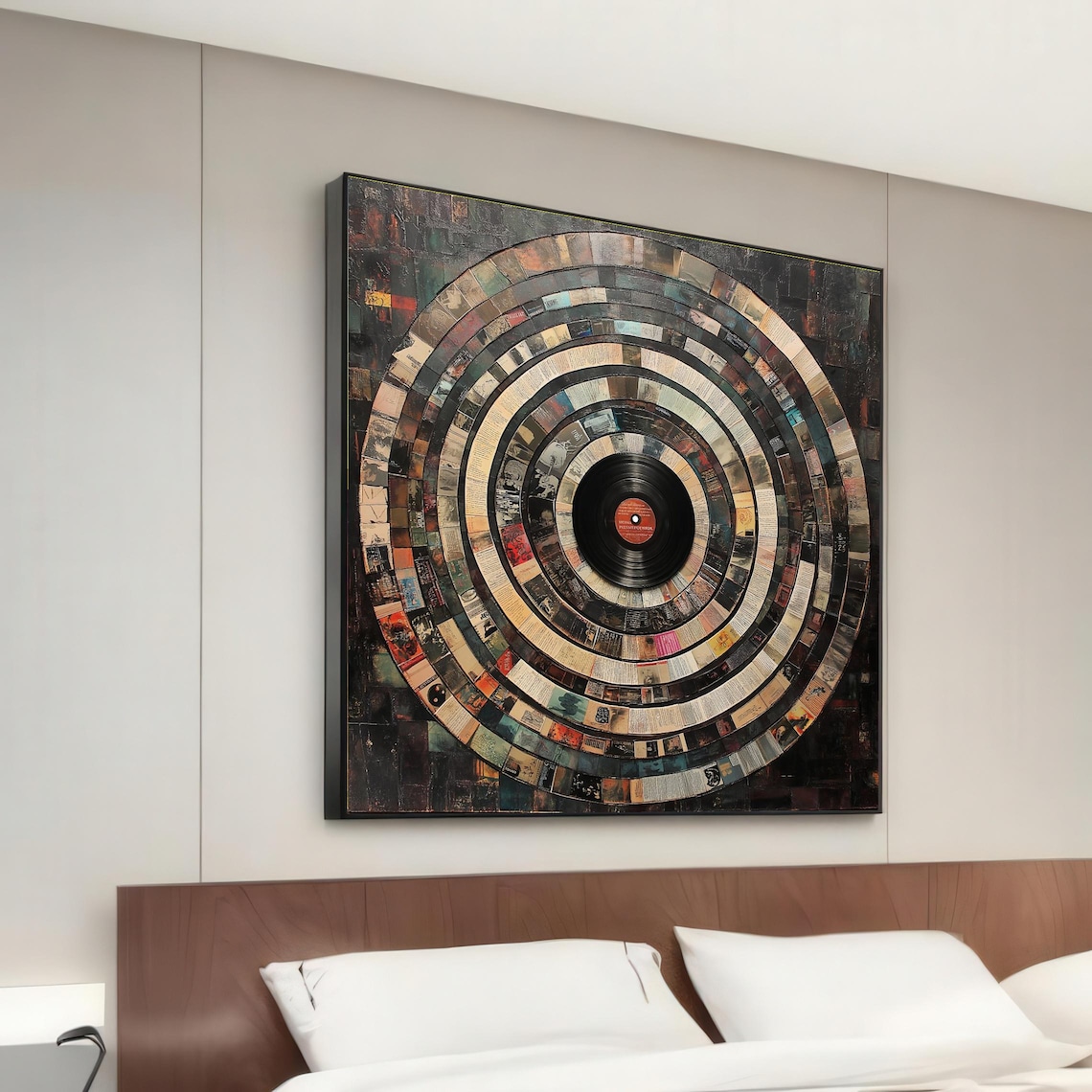 Vinyl Record Spiral Retro Music Art Print