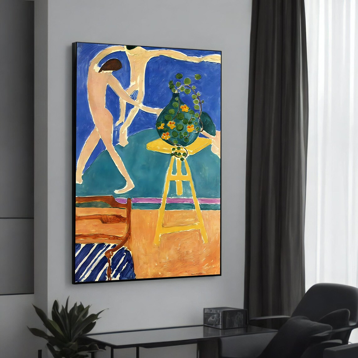 Henri Matisse Dancers Flower Vase Joyful Fauvist Canvas Poster Art