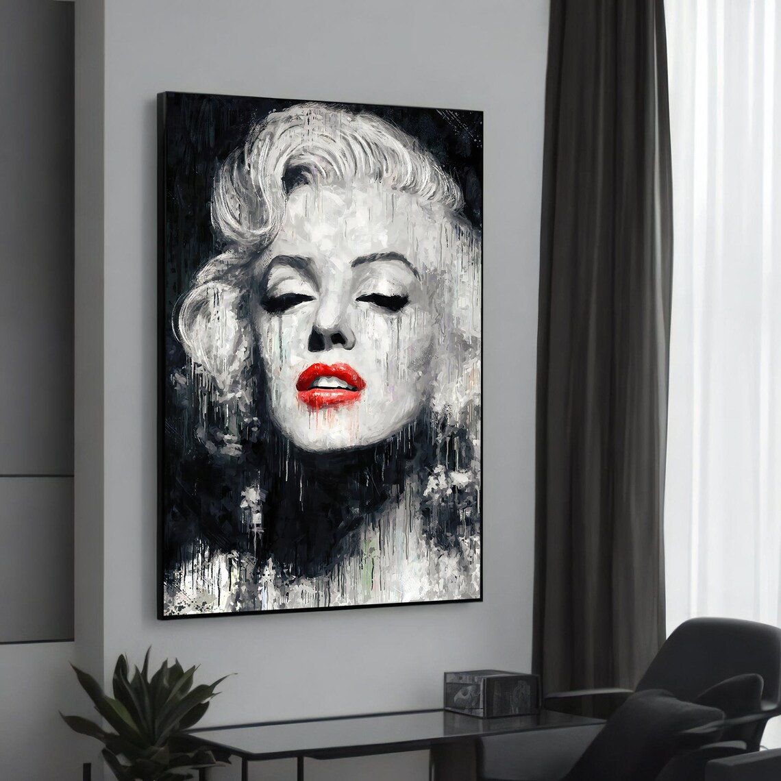 Iconic Modern Portrait, Contemporary Wall Art Print