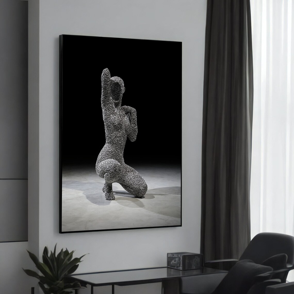 Female Sculpture, Modern Abstract Art Print