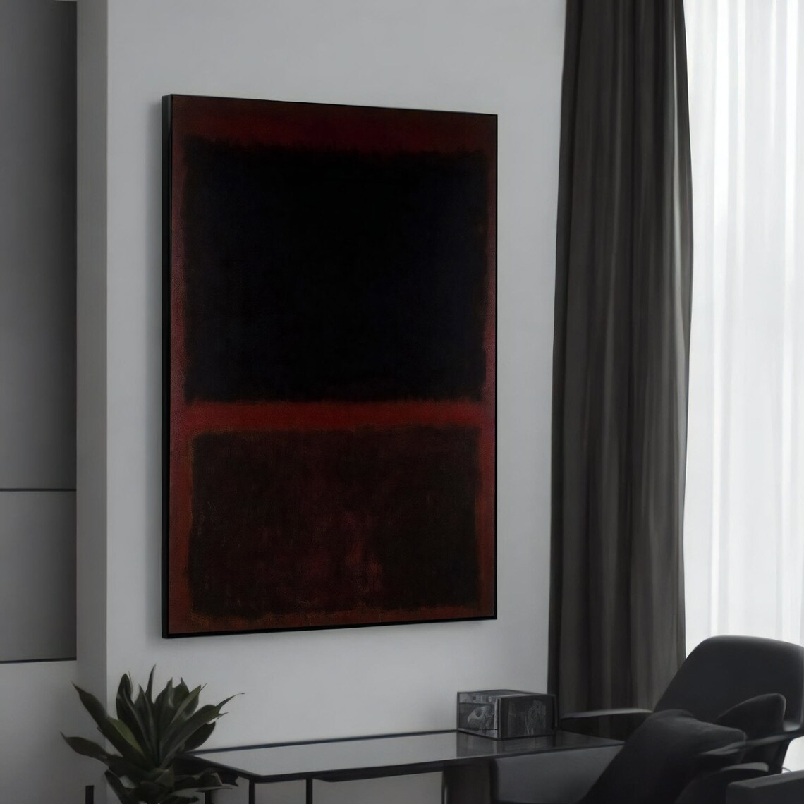 Mark Rothko Dark Abstract, Contemporary Wall Art