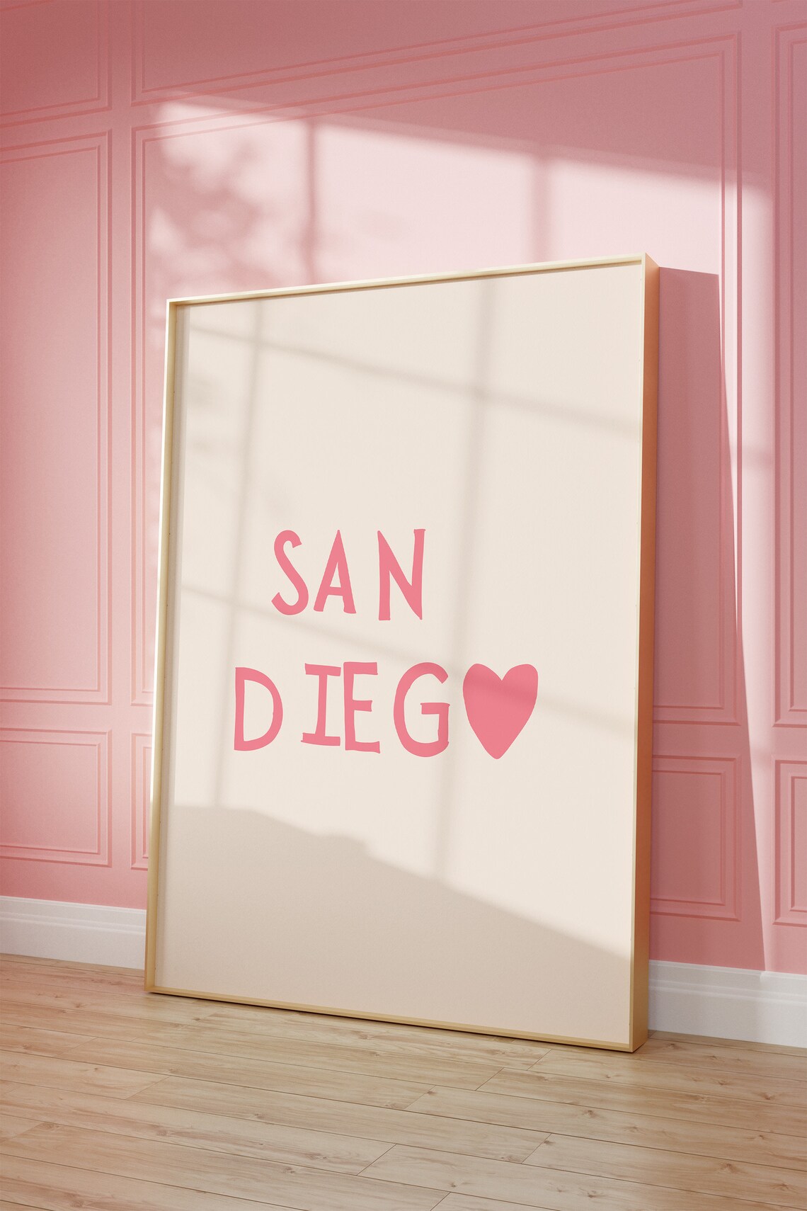 San Diego Heart Poster, California Travel Poster - Image 2