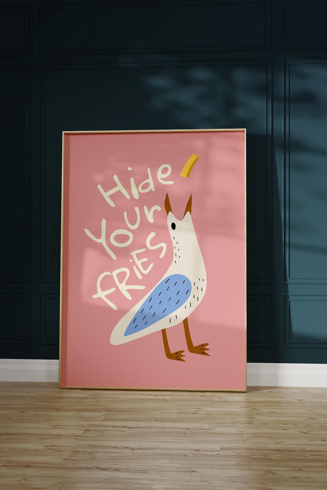 Funny Seagull Beach Poster, Trendy Coastal Decor - Image 2