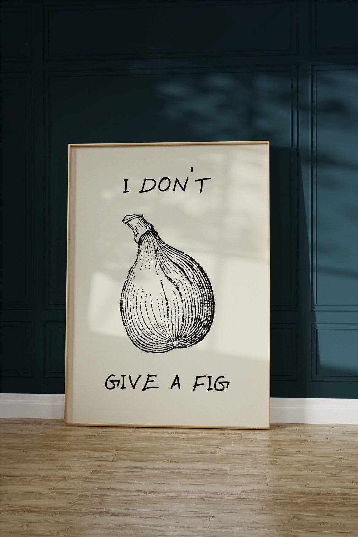 Cute Fig Print Trendy Kitchen Decor Funny Fruit Poster Sassy Kitchen Wall Art Vintage Food Poster Quirky Kitchen 1 Print - Image 2