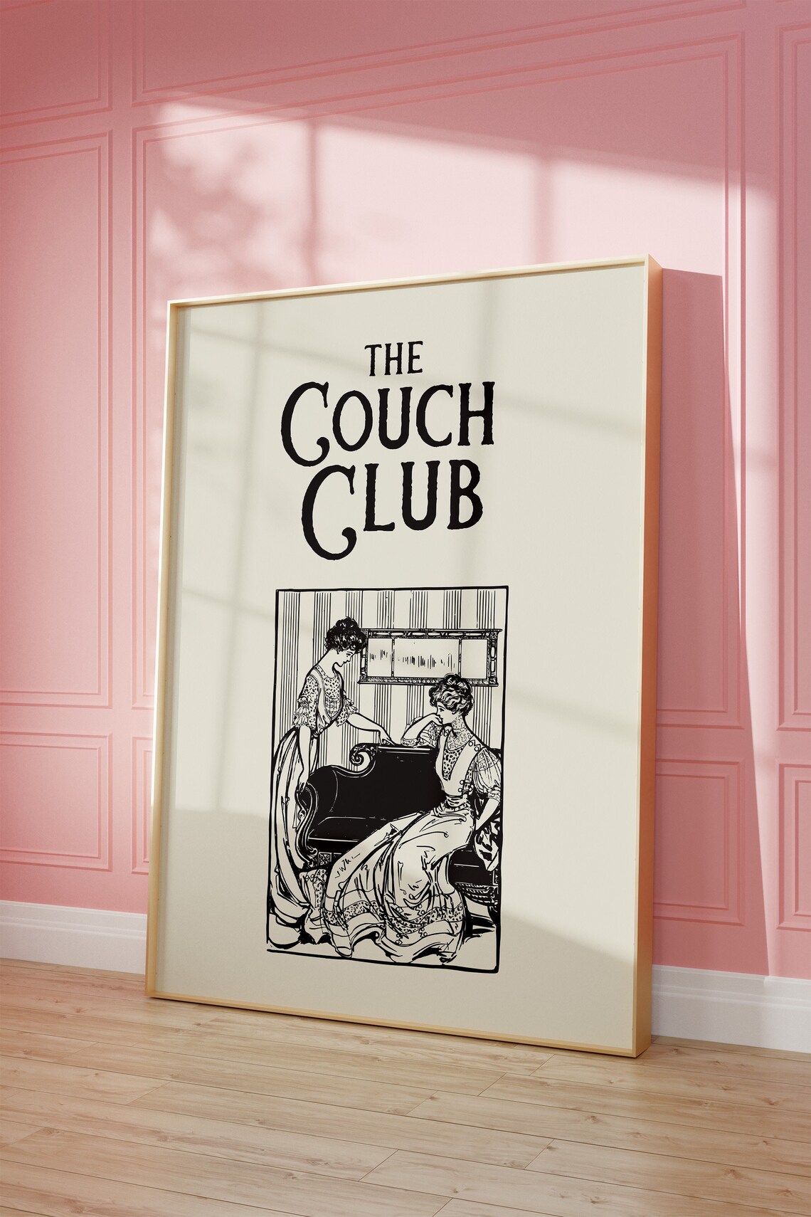 The Couch Club Vintage Women Relaxing Cozy Living Room Poster - Image 3