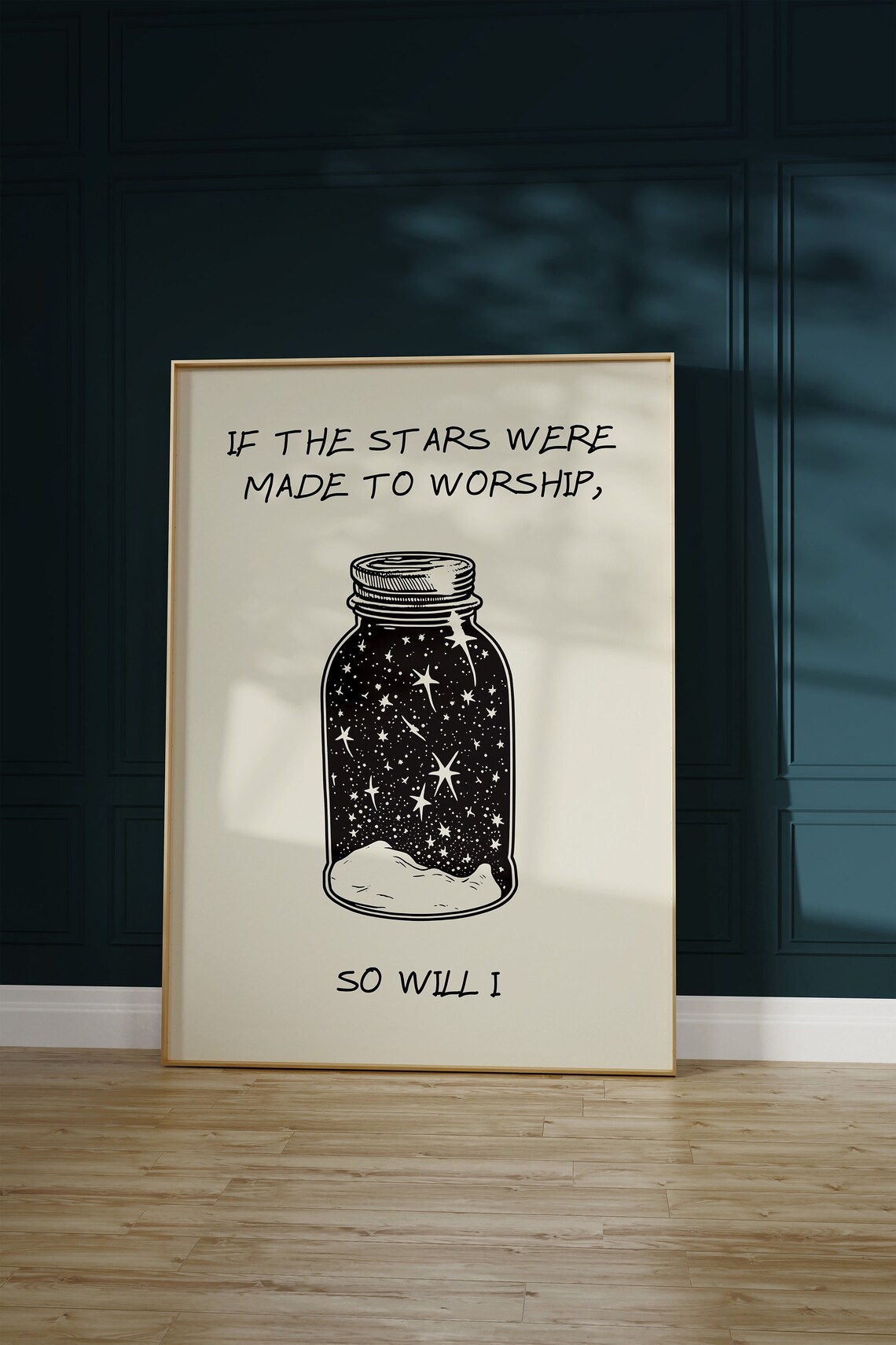 If The Stars Were Made To Worship So Will I Star Jar Faith Poster - Image 2