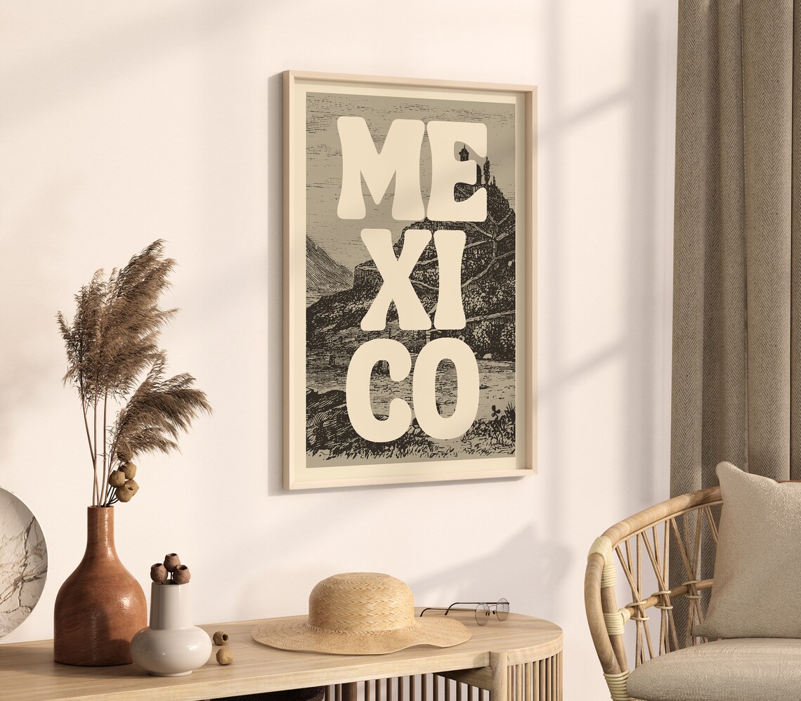 Vintage Mexico Travel Poster, Mexico Art Print - Image 2