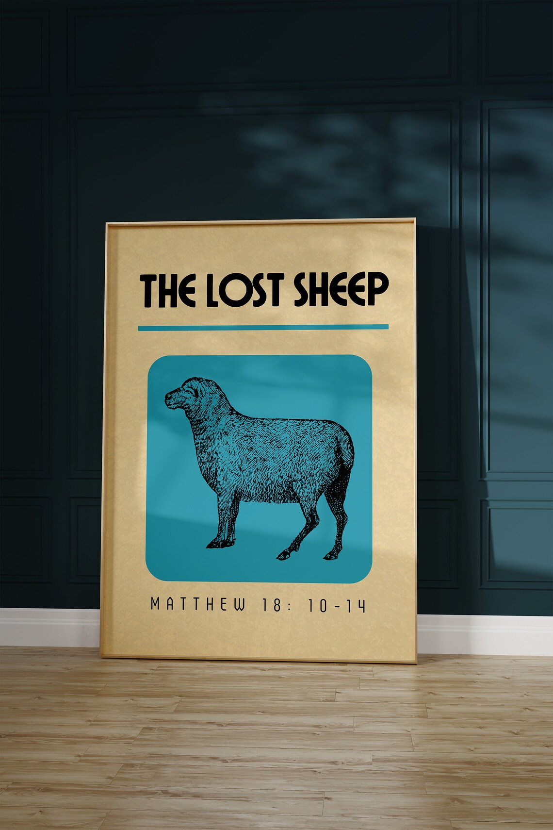 The Lost Sheep Retro Christian Art Print - Image 3