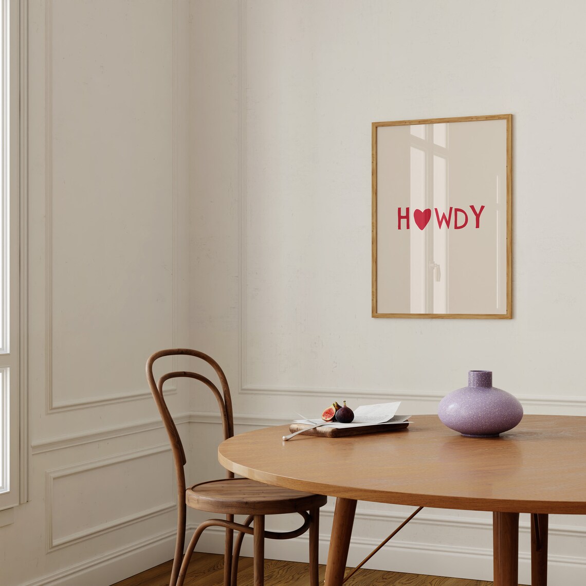 Howdy Red Heart Hand Lettered Western Southern Farmhouse Wall Art - Image 2