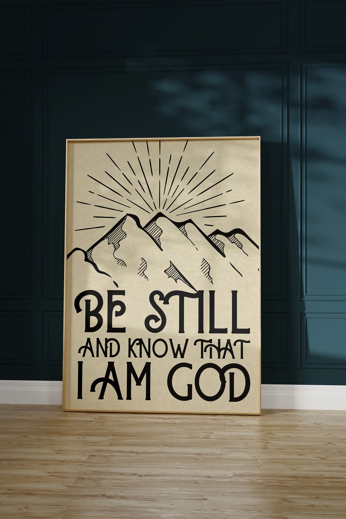 Be Still And Know That I Am God, Vintage Bible Art - Image 2