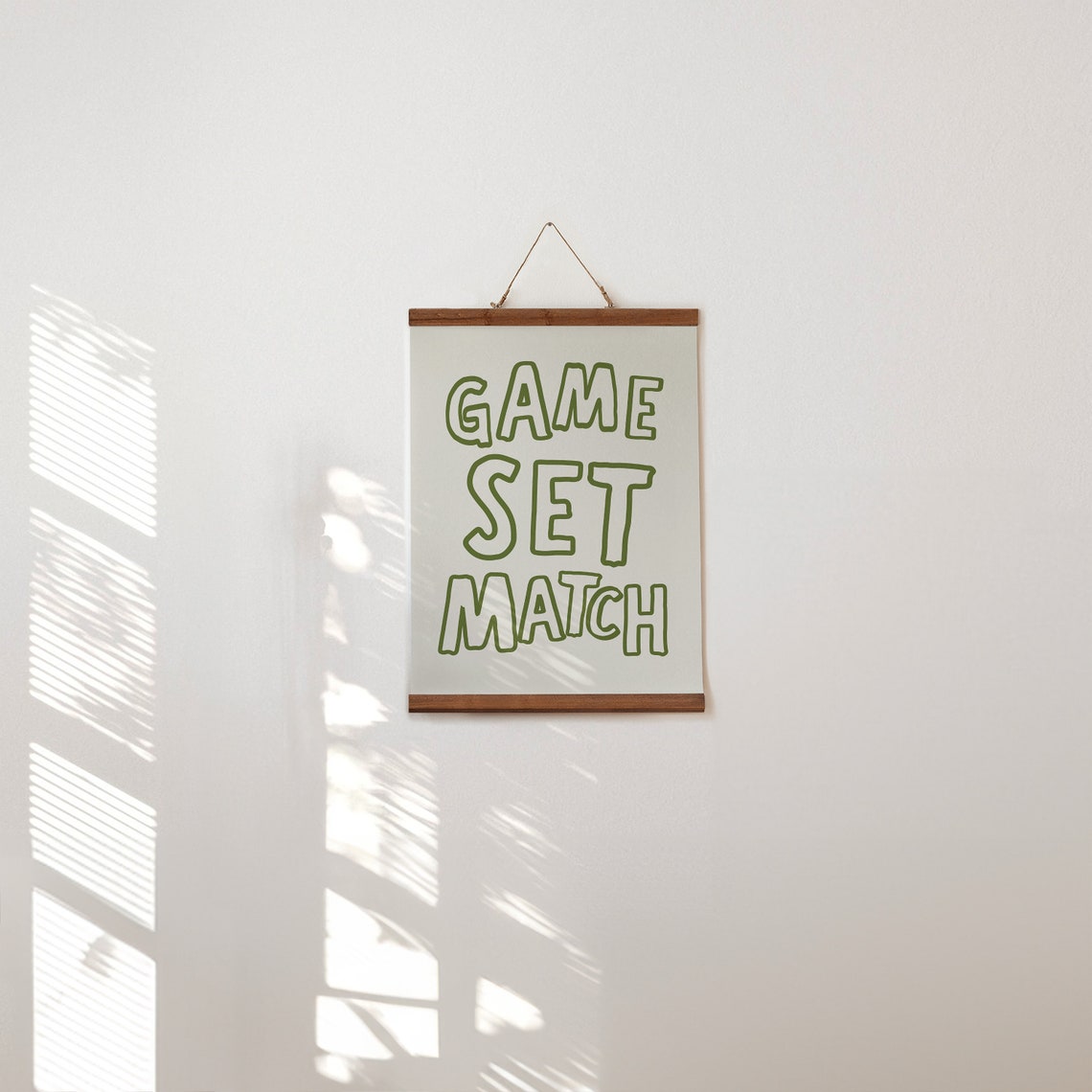 Tennis Typography Print Country Club Aesthetic Wall Art Trendy Sports Poster Cute Tennis Decor Green Retro Print 1 Print - Image 3
