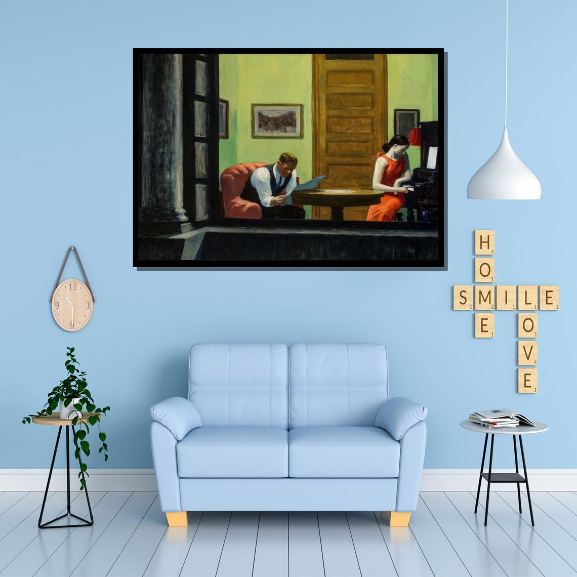 Edward Hopper Room In New York Couple Interior Window Light Poster - Image 3