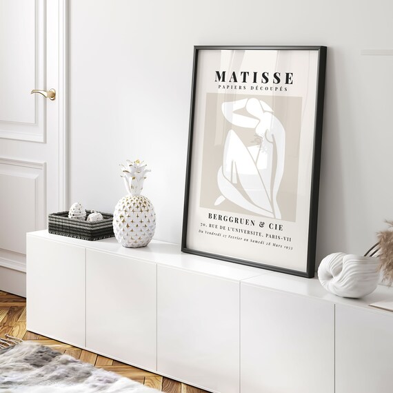 Matisse Beige White Print Museum Print Minimalist Print Art Living Room Poster Matisse Figure Matisse Gallery