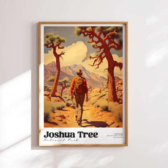 Joshua Tree National Park Poster National Park Gift Nature Print Nature Lover Gift Wall Art Hiker Print Joshua Tree Wall Art