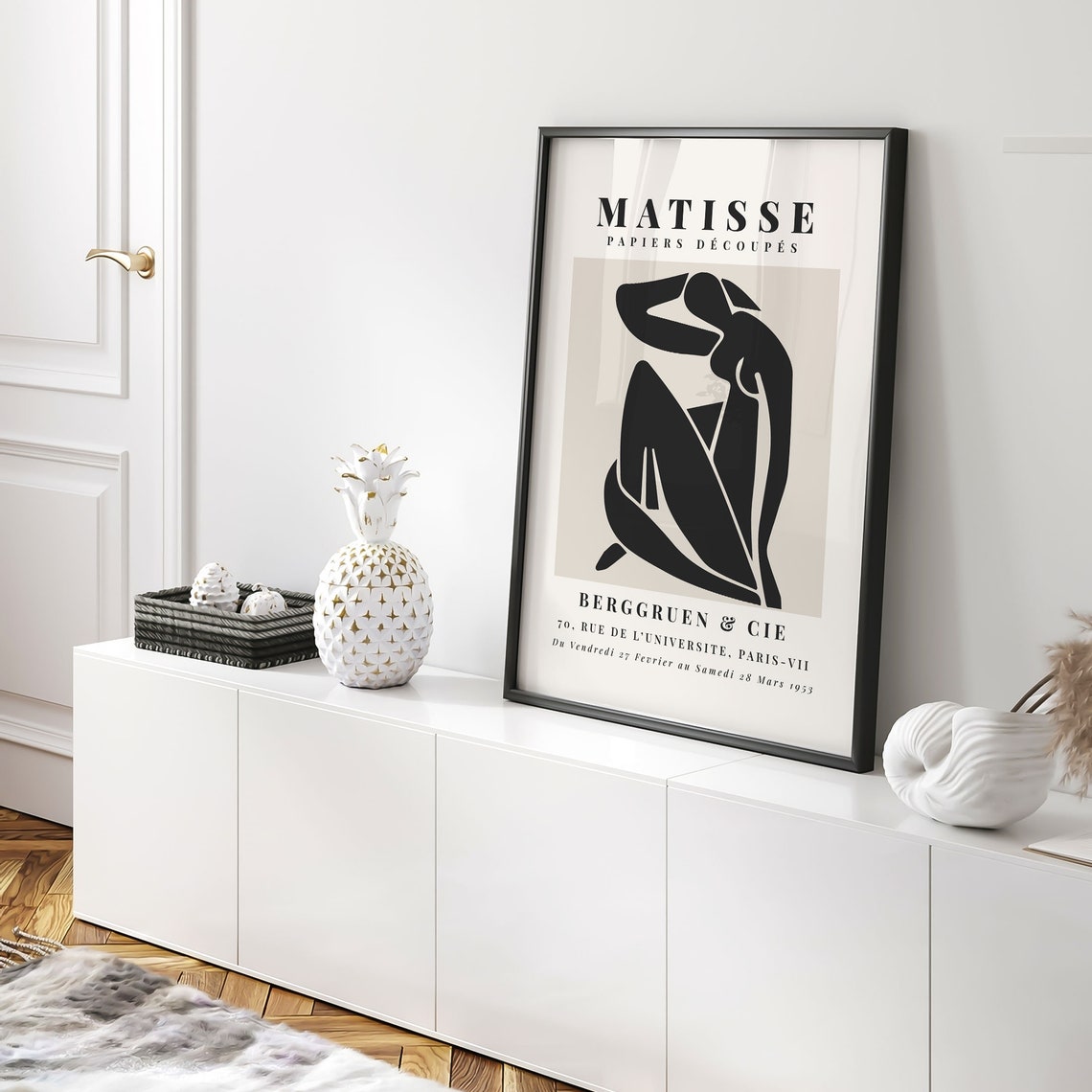 Henri Matisse Black Seated Figure Paper Cutout Paris Poster Art - Image 5