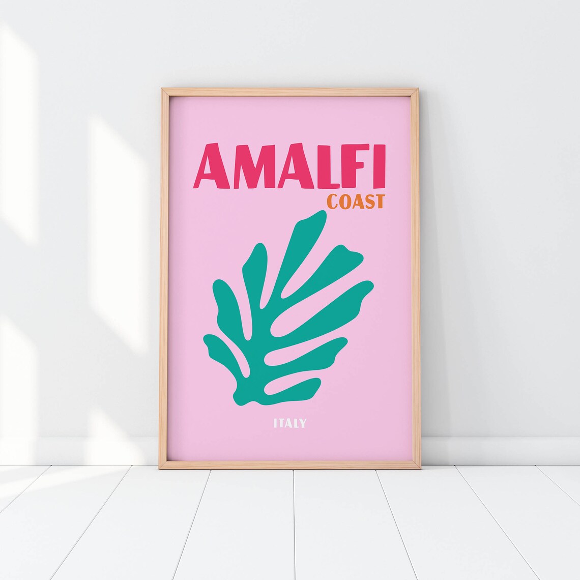 Amalfi Italy Retro Travel Poster, Maximalist Style - Image 3