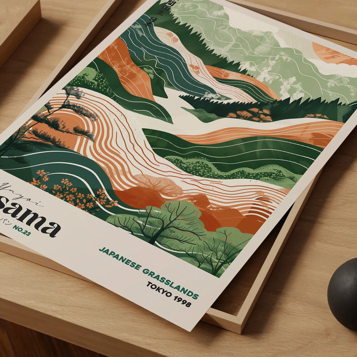 Japanese Grasslands, Yayoi Kusama-Inspired Art Print - Image 4