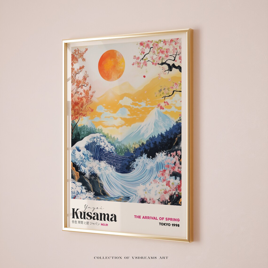 Yayoi Kusama Japanese Ocean Art Print, Zen Wabi Sabi - Image 5