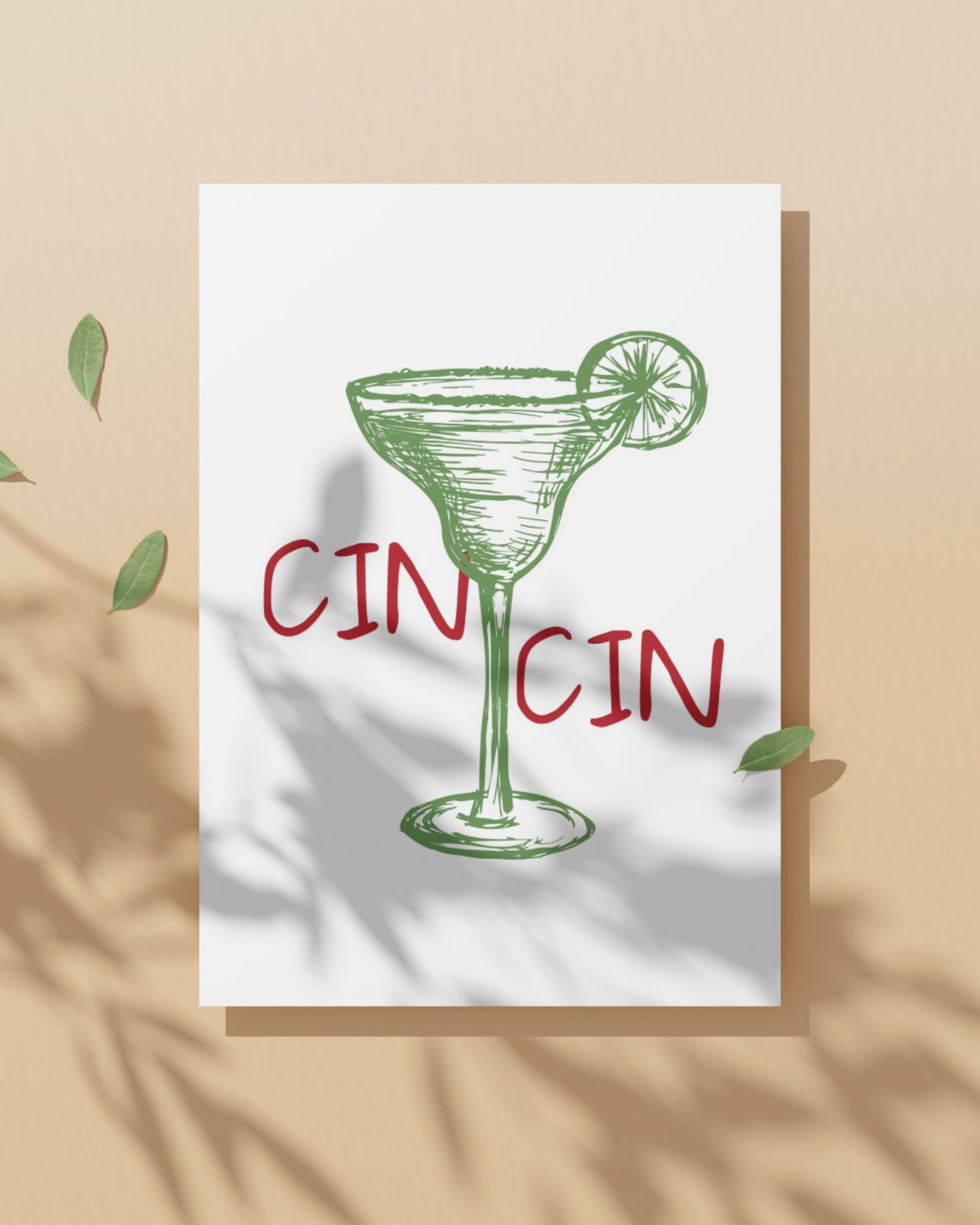 Cin Cin Margarita Sketch Lime Cocktail Bar Cart Kitchen Art Print - Image 2