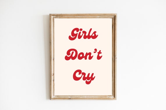 Coquette Poster Girls Dont Cry Wall Art Girl House Decoration Feminine Bedroom Decor For Home