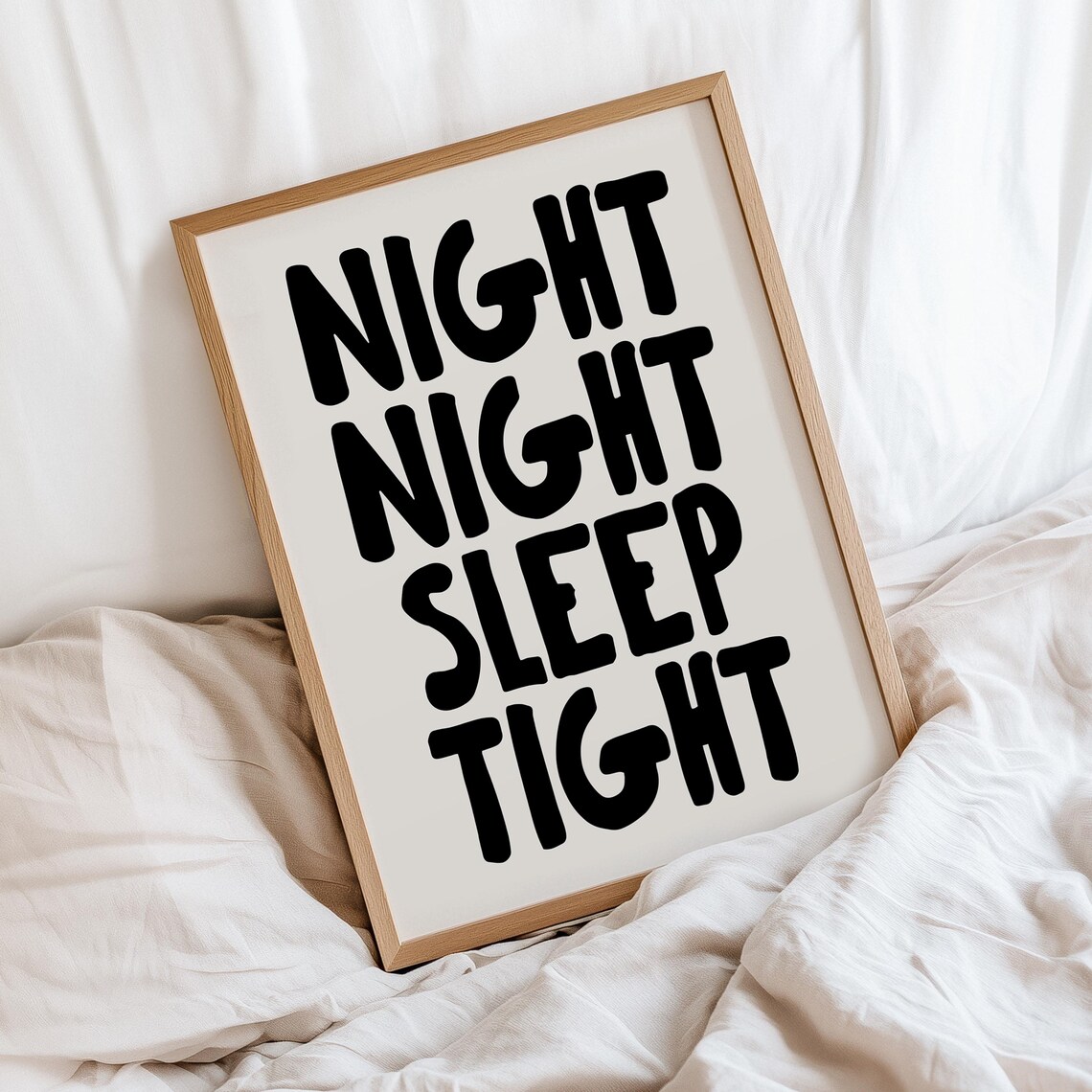 Night Sleep Tight Typography Poster, Bedroom Decor - Image 2