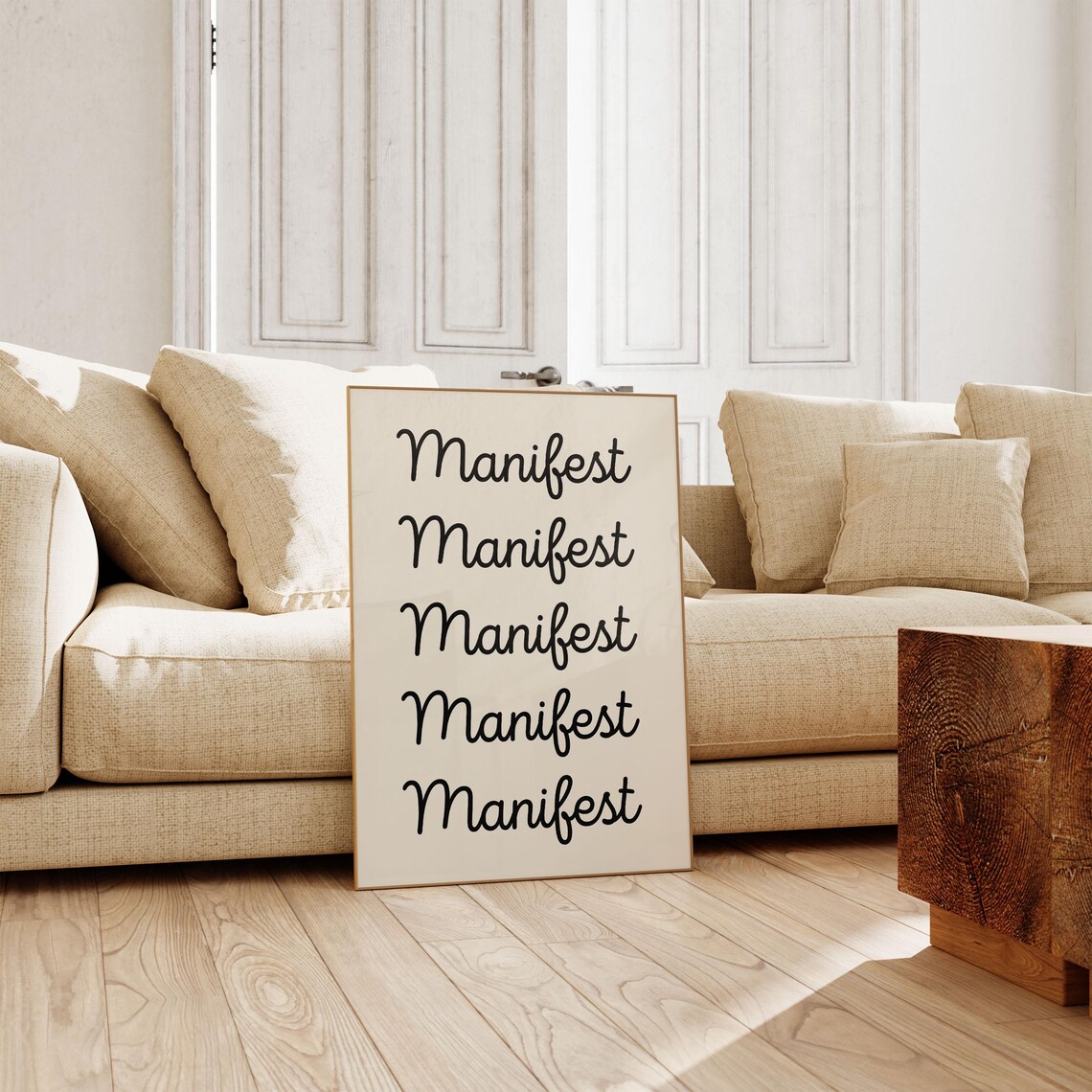 Manifest Typography Minimalist Affirmation Poster - Image 4