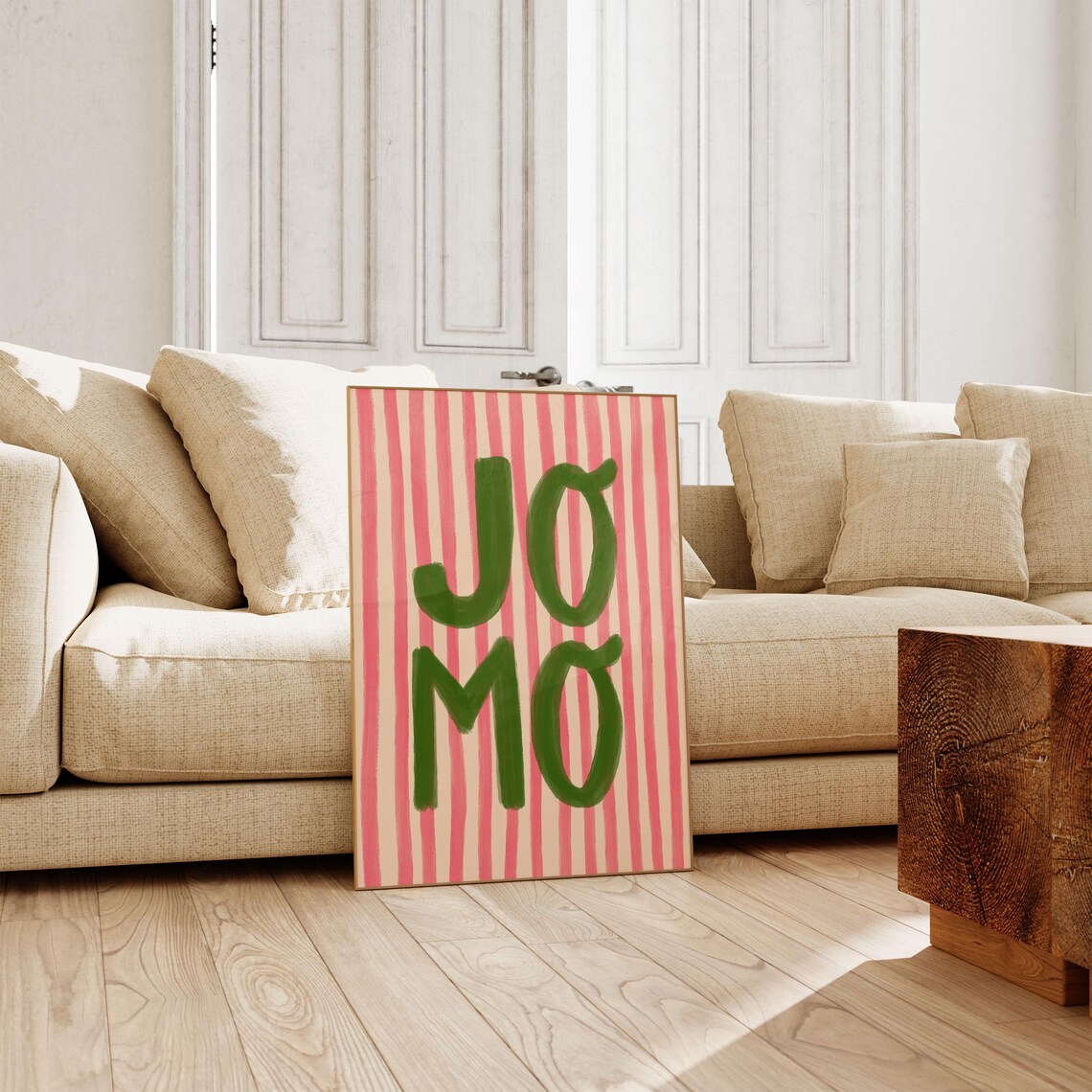 Jomo Joy Of Missing Out, Stripy Abstract Poster - Image 3