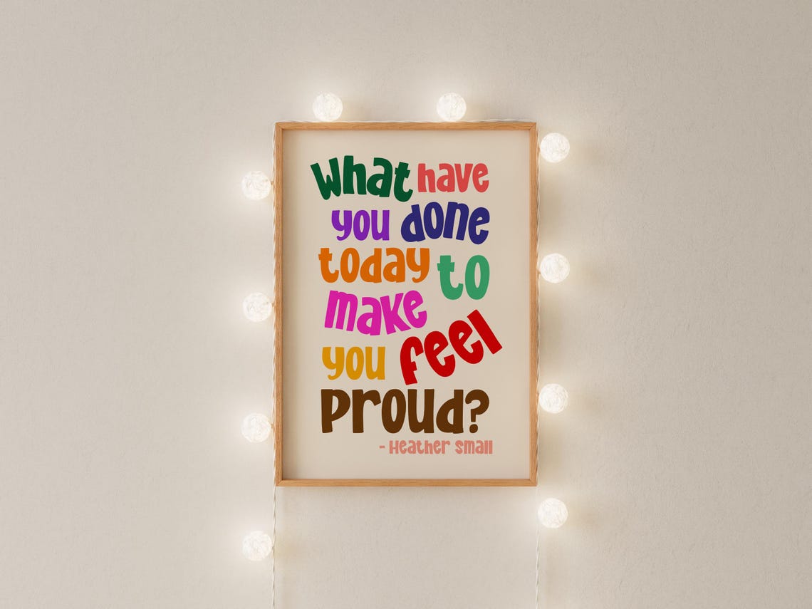 Heather Small Proud Quote Colorful Typography Affirmation Poster - Image 2