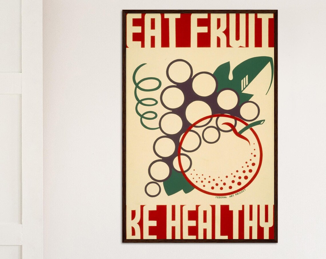 Vintage Fruit And Vegetable Advertisement Poster