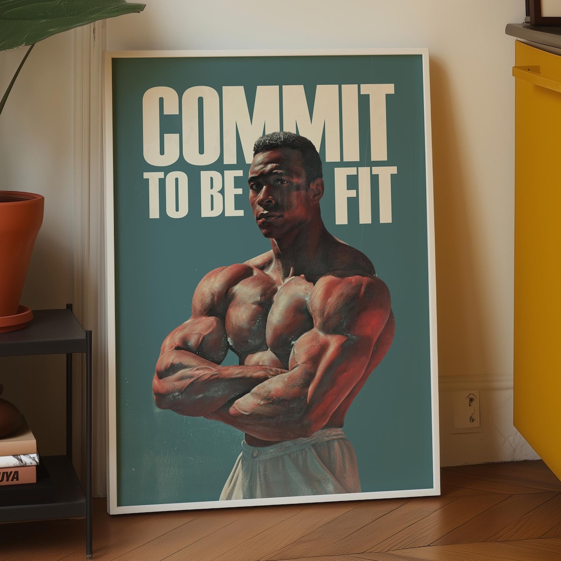 Retro Gym Print, Vintage Fitness Art Poster