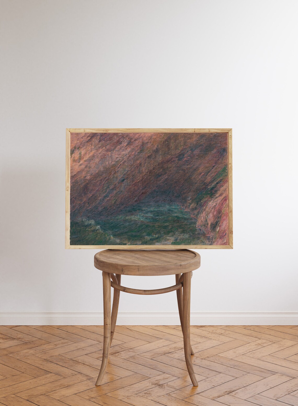 Vintage Ocean Oil Painting Moody Coastal Seascape Dark Wave Art Poster - Image 5