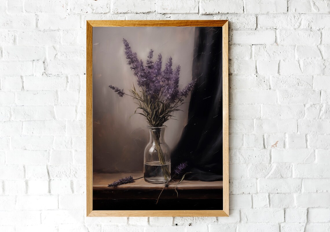 Lavender Bouquet, Purple Flowers Still Life - Image 2