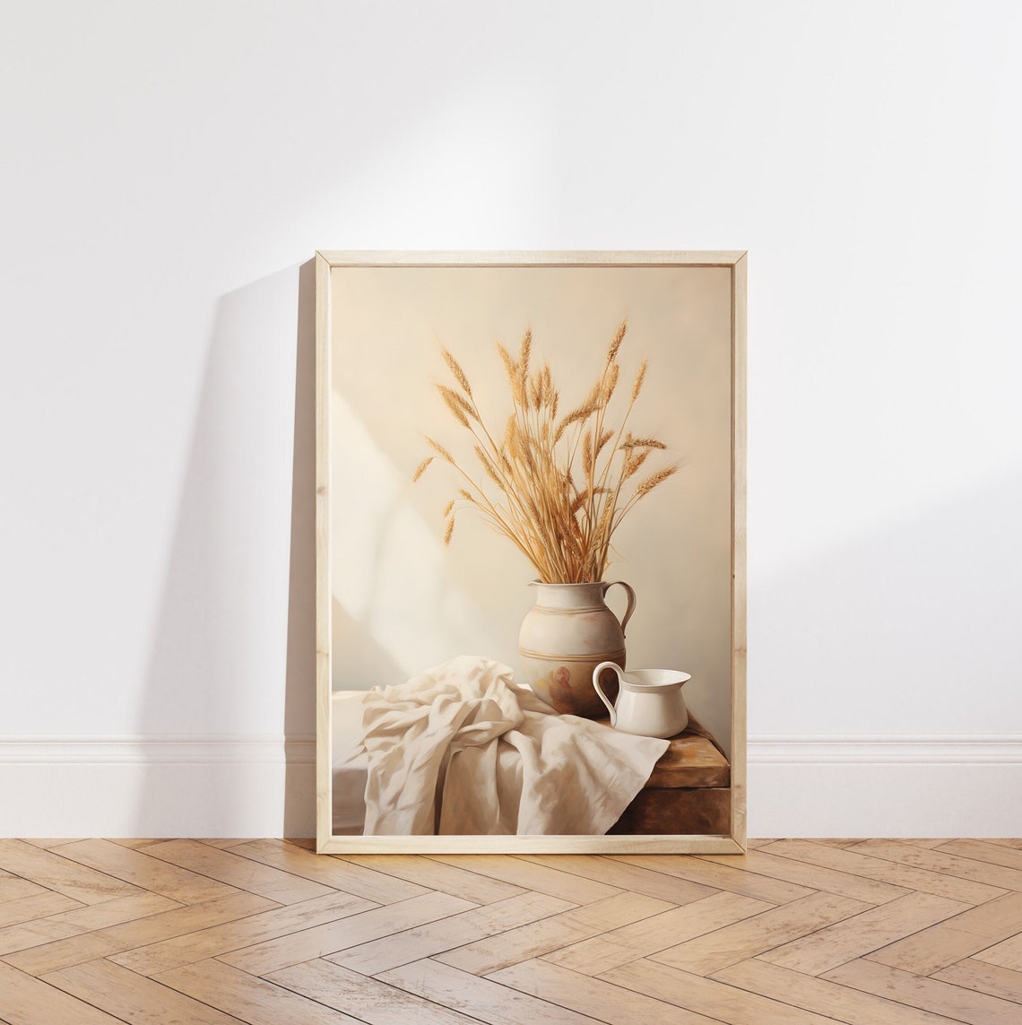 Country Kitchen Wheat Still Life Painting Rustic Farmhouse Art Poster - Image 5