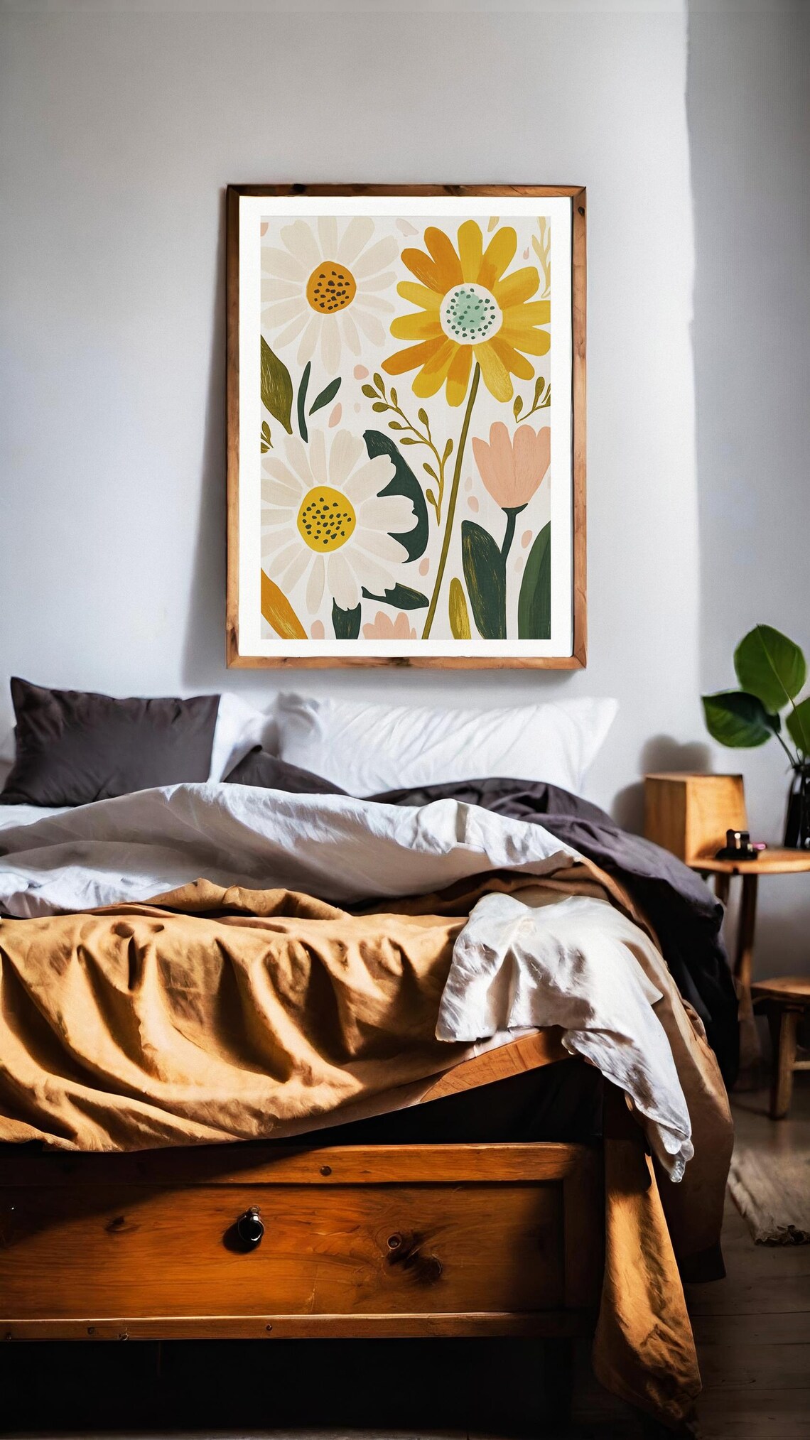 Daisy Boho Girls Room Botanical Art Print - Image 5