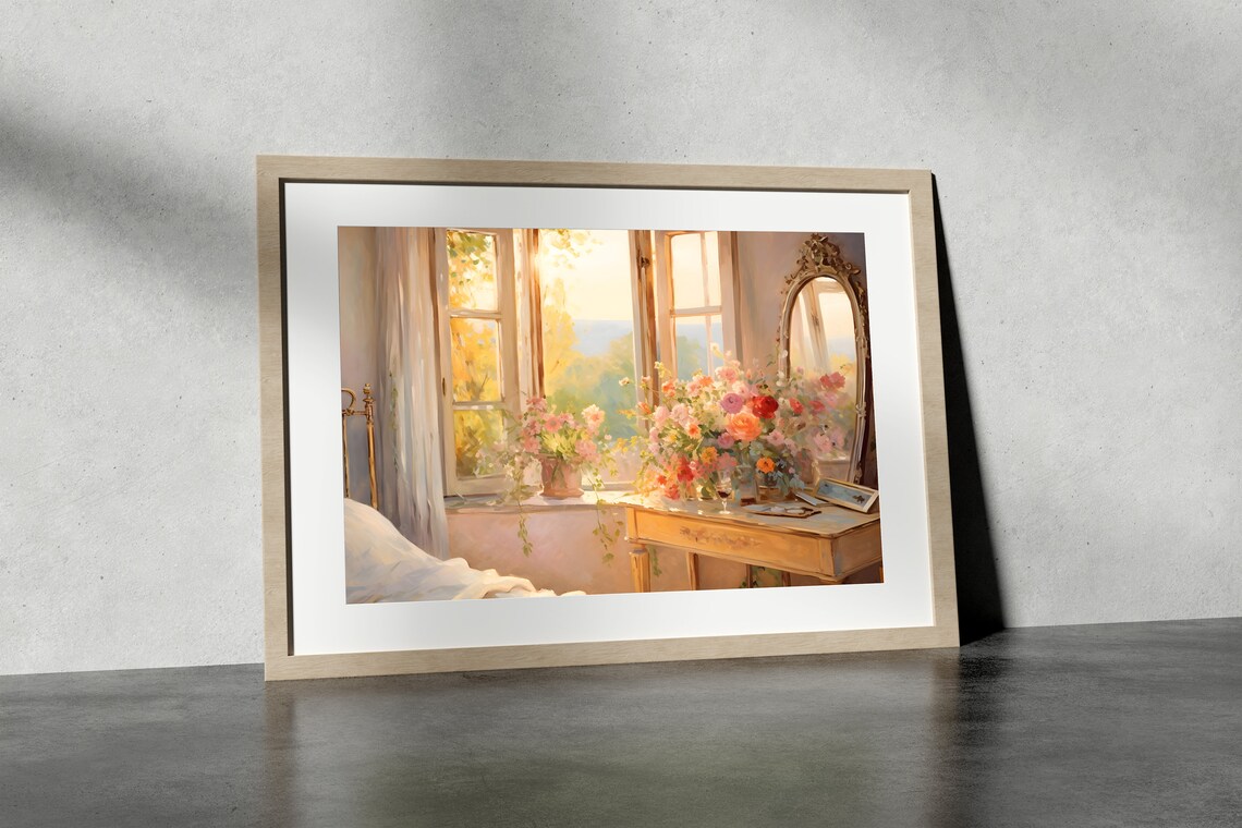Cottagecore Flowers Bedroom Wall Art, Botanical Print - Image 3