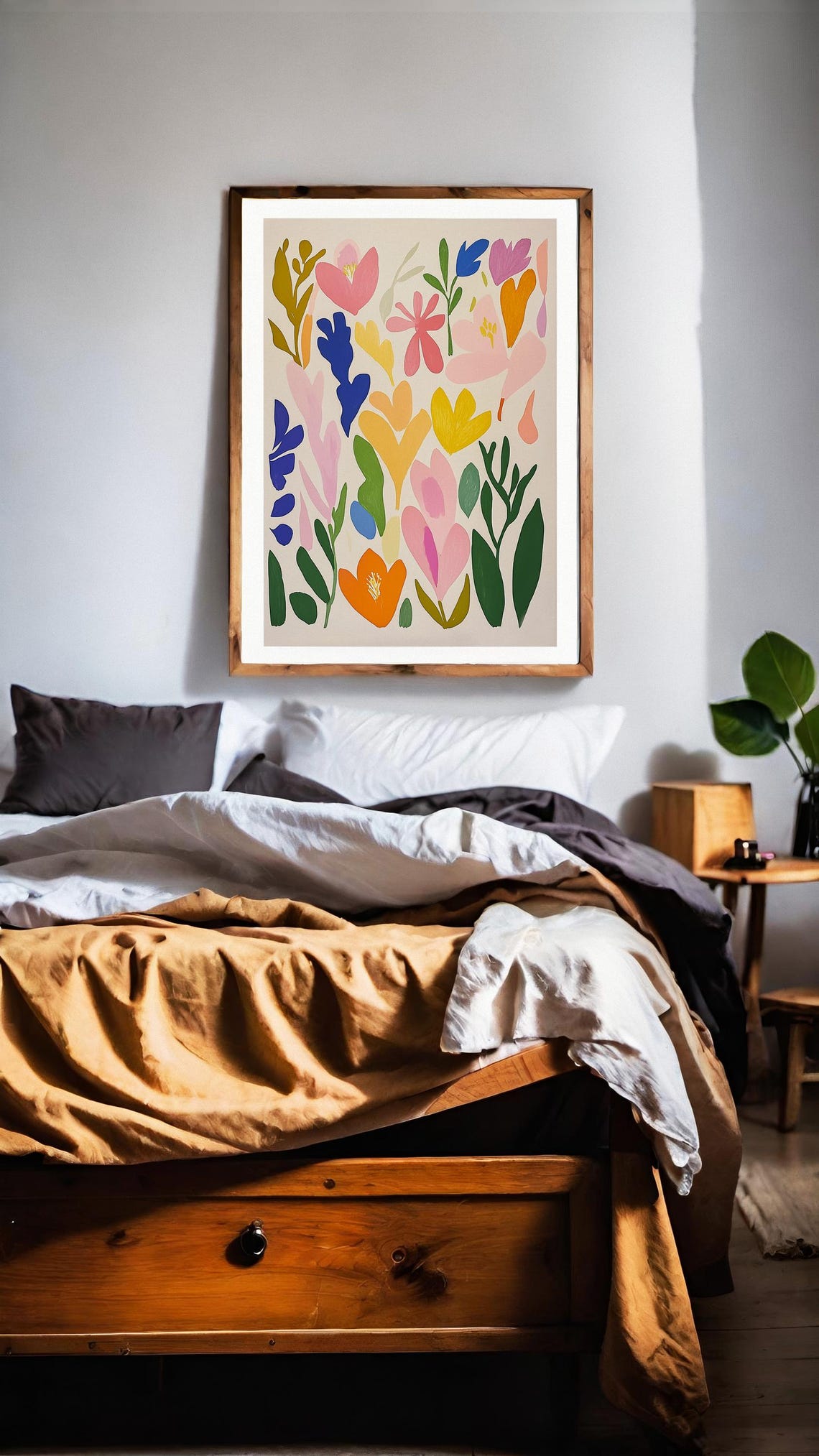 Bright Flower Market Print Wild Flower Wall Art Matisse Wall Art Flower Market Poster Living Room Print Bedroom Wall Dcor Art Prints - Image 2