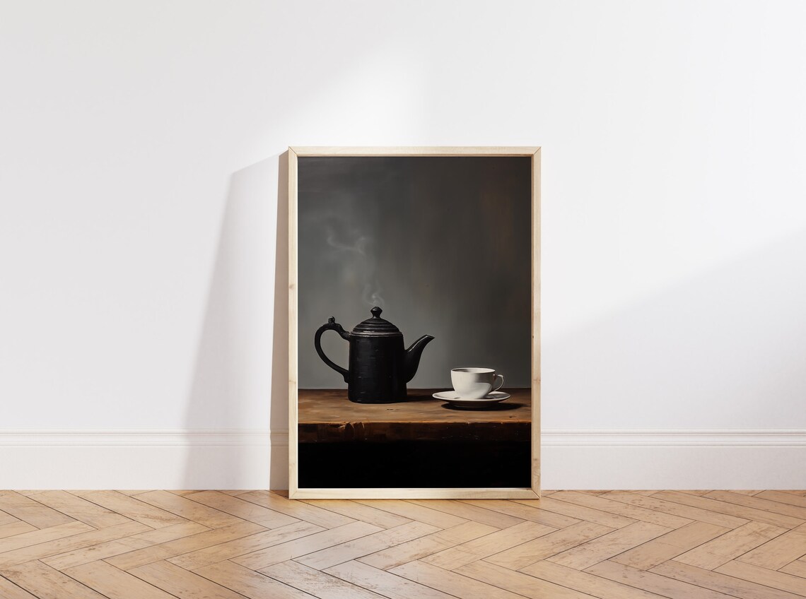 Coffee Pot Painting Vintage Kitchen Art Print - Image 5