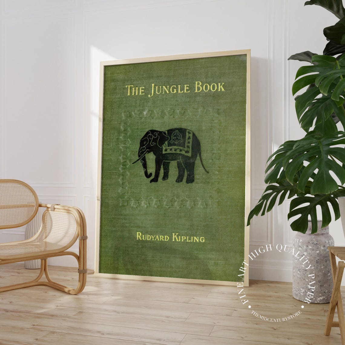The Jungle Book Rudyard Kipling Vintage Green Cloth Cover Poster - Image 3