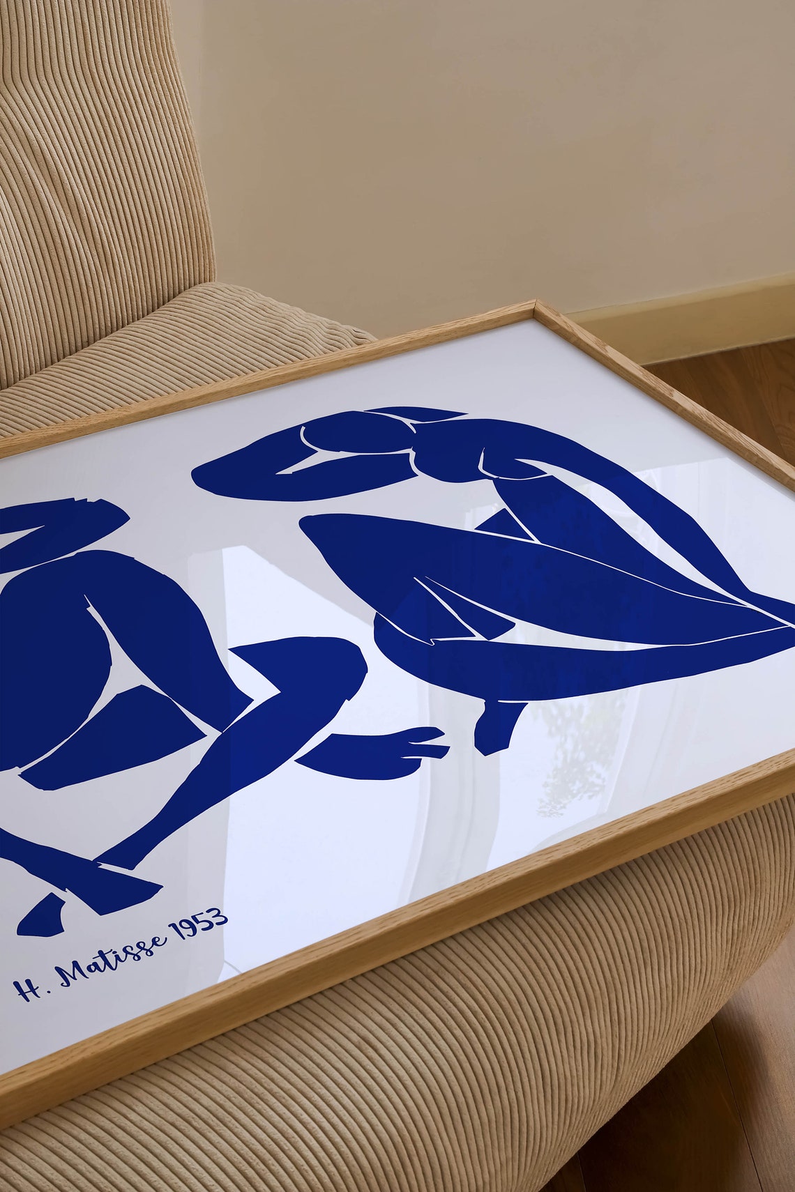 Blue Abstract Wall Art Henri Matisse Print Nudes 1953 Mid Century Modern Poster - Image 2