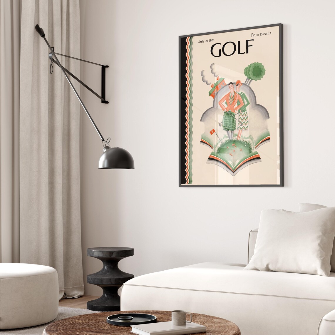 Golf July 24 1926 Vintage Magazine Cover With Couple Sports Poster - Image 2