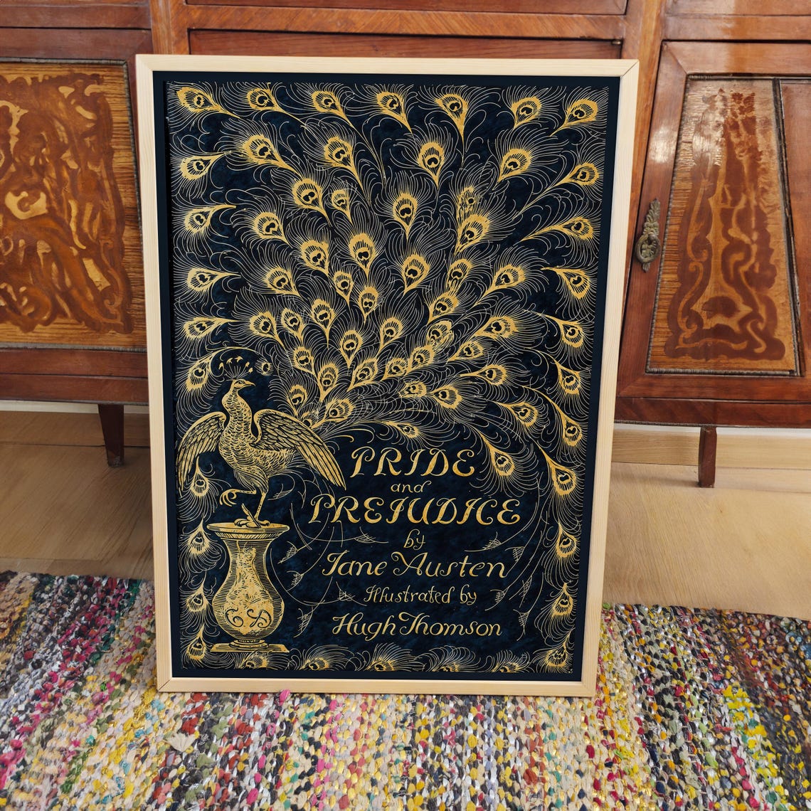 Pride and Prejudice Peacock Edition Jane Austen Cover Book Poster - Image 3
